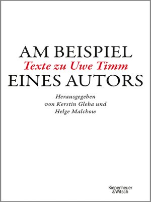 cover image of Am Beispiel eines Autors